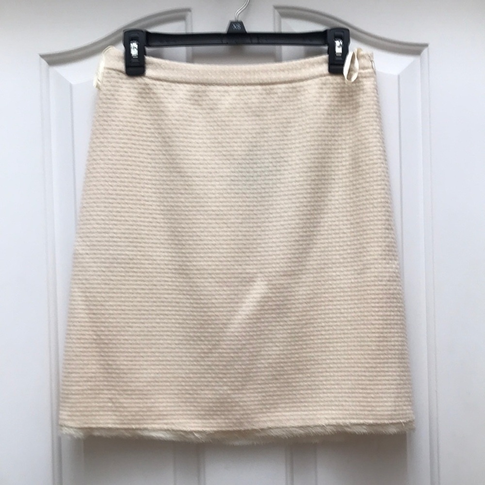Vintage Banana Republic Vintage Wool Classic Cream Skirt 2 Petite 🐚
